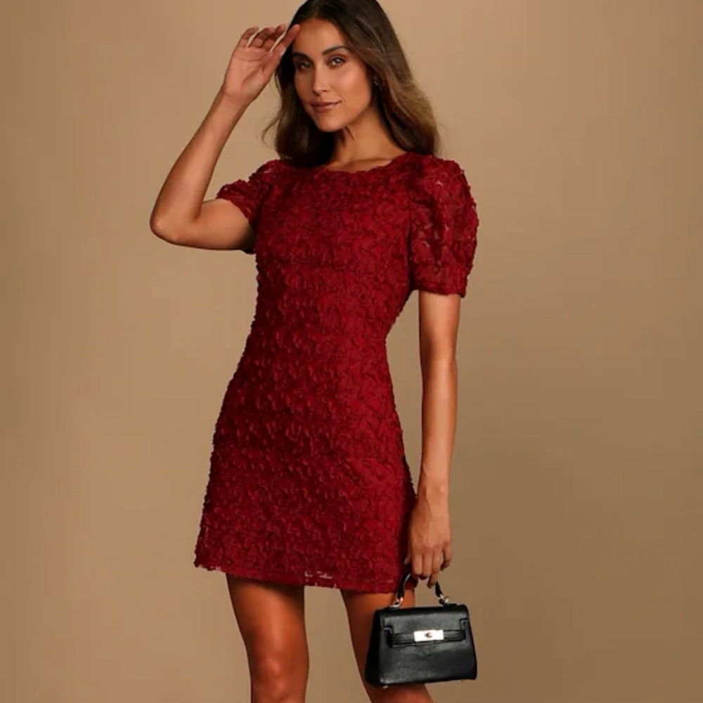 Lulu's Ruby Textured Mini Dress - image 2